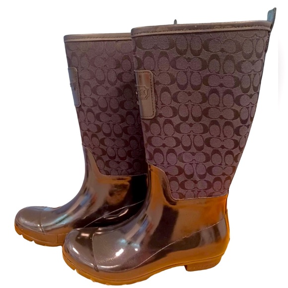 EUC Coach Pearl Rain Boots - Picture 1 of 10